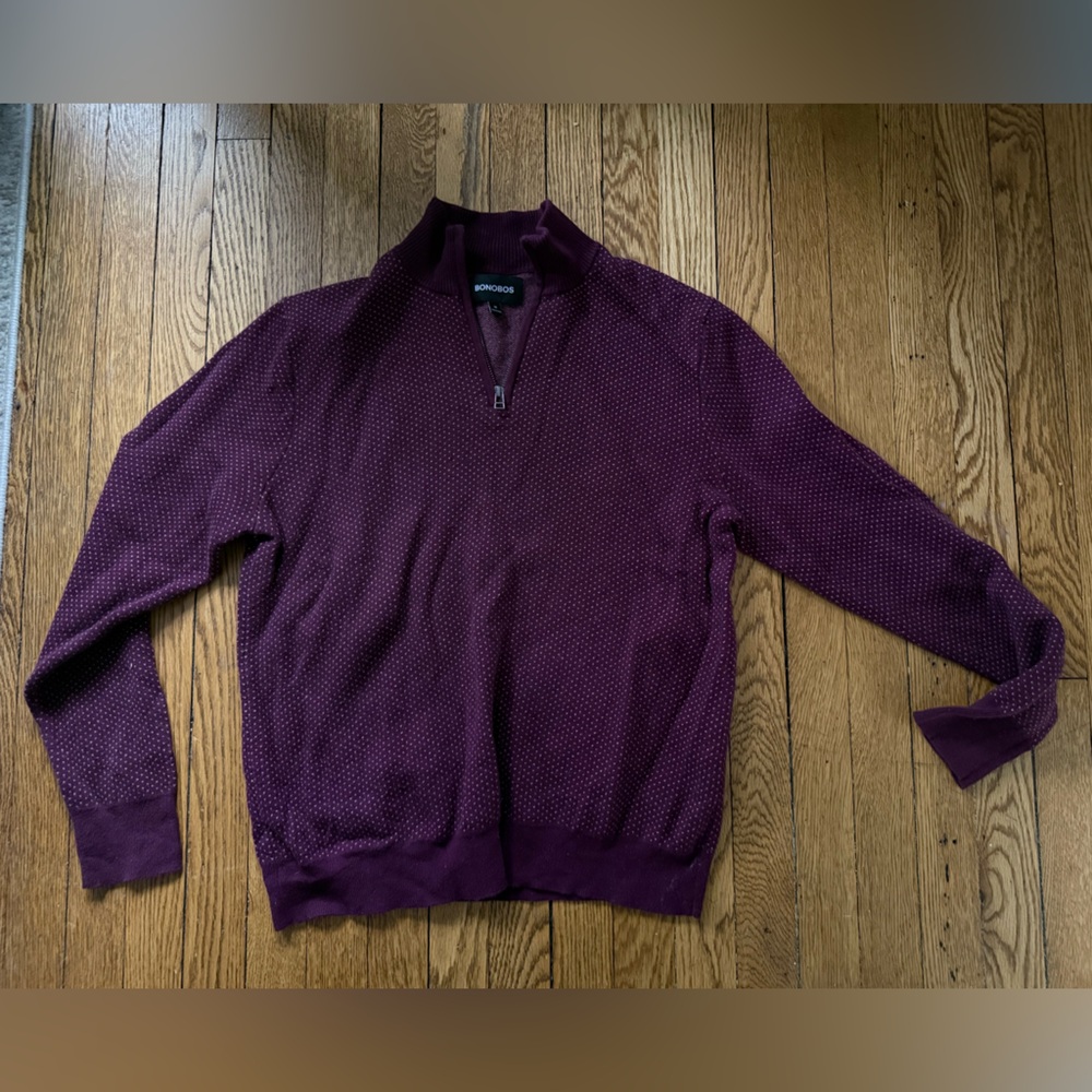 Bonobos Men's Quarter Zip Up Sweater - Size Medium